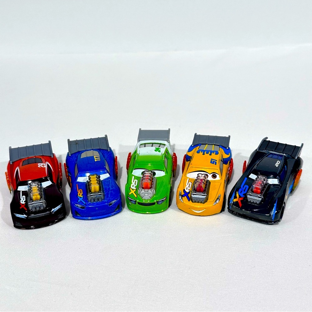 Disney Pixar Cars Set of 5 XRS Drag Racing Series Die-cast Mattel